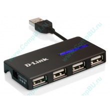 Карманный USB 2.0 концентратор D-Link DUB-104 в Раменском, USB хаб DLink DUB104 (Раменское)