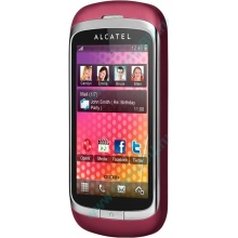 Красно-розовый телефон Alcatel One Touch 818 (Раменское)