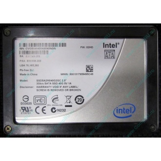 Нерабочий SSD 40Gb Intel SSDSA2M040G2GC 2.5" FW:02HD SA: E87243-203 (Раменское)